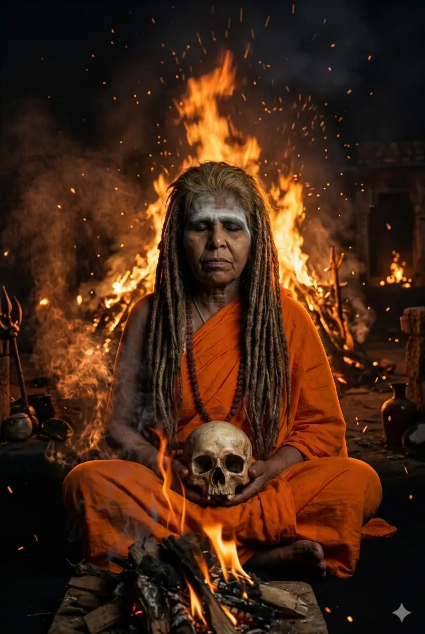 श्मशान साधना में लीन माता मलिहा
